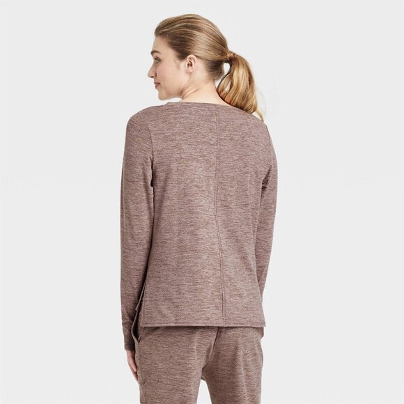 JoyLab Women’s Brown Long Sleeve Relaxed Fit Active Top Size Small - Picture 2 of 4